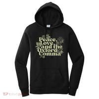 Peace Love And The O.xford Comma Funny Women's Hoodie thumb 0