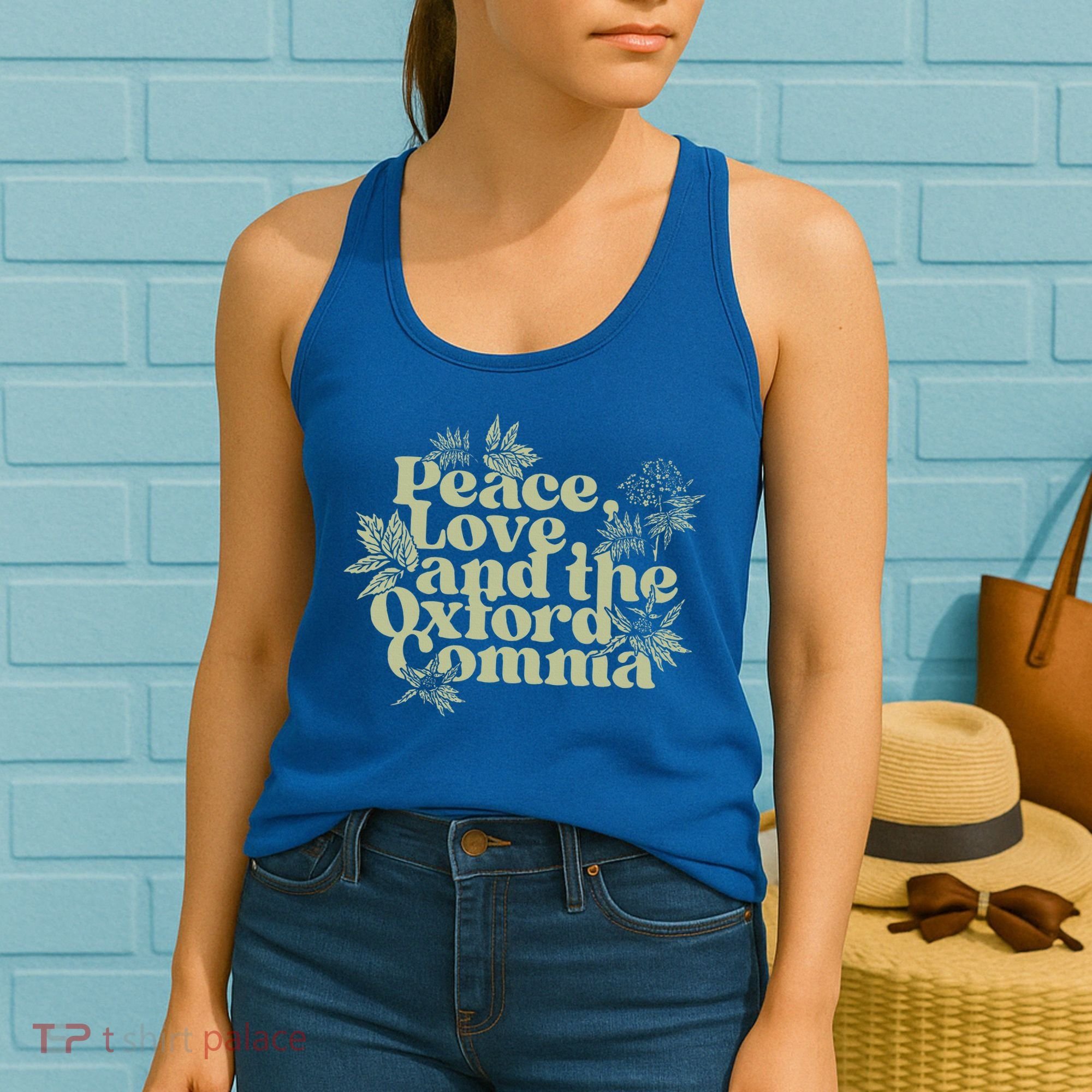Peace Love And The O.xford Comma Funny Women's Tank Top