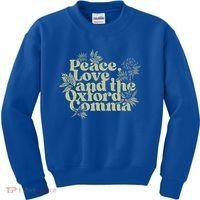 Peace Love And The O.xford Comma Funny Kids Sweatshirt thumb 0