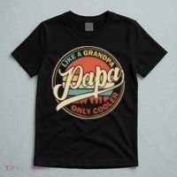 Papa Like A Grandpa Only Cooler Vintage Retro Dad Papa Fathers Day T-Shirt thumb 5