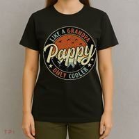 Pappy Like A Grandpa Only Cooler Vintage Retro Father's Day T-Shirt thumb 4