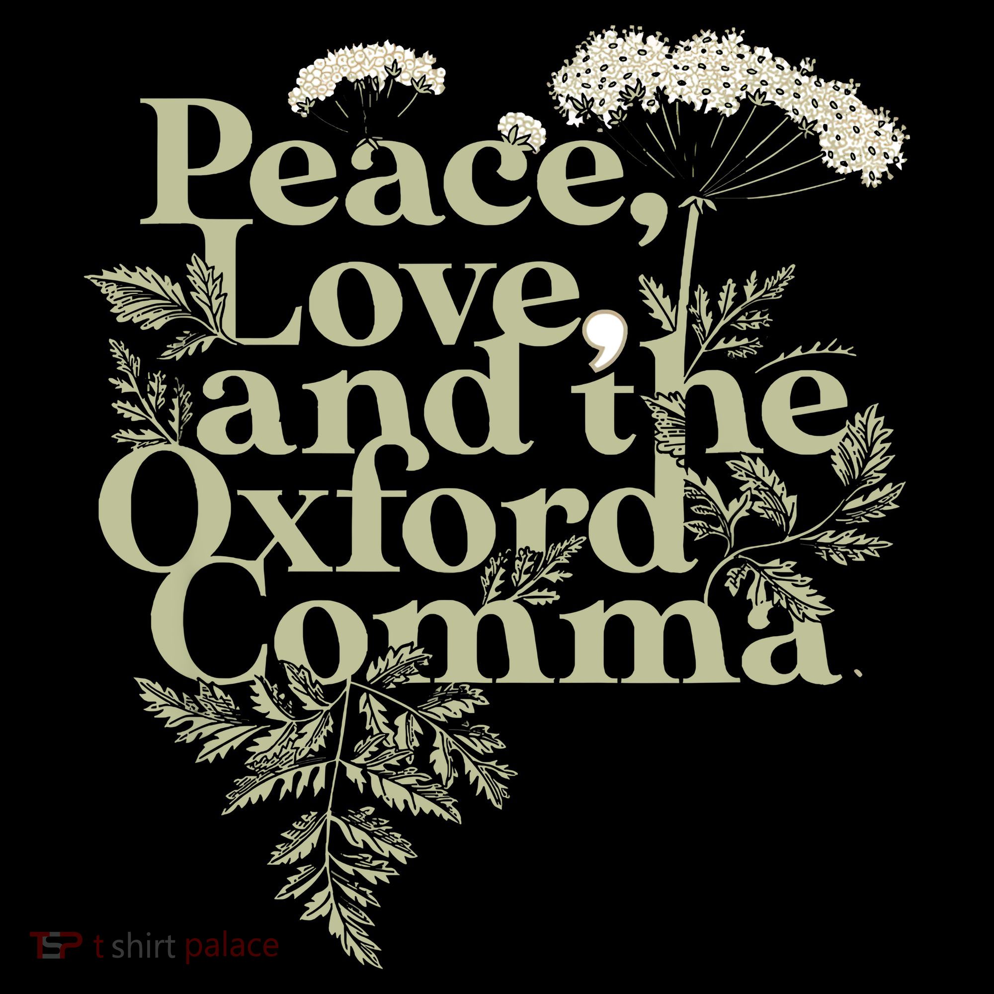 Peace Love And The OxFord English Comma Grammar Humor Coffee Mug