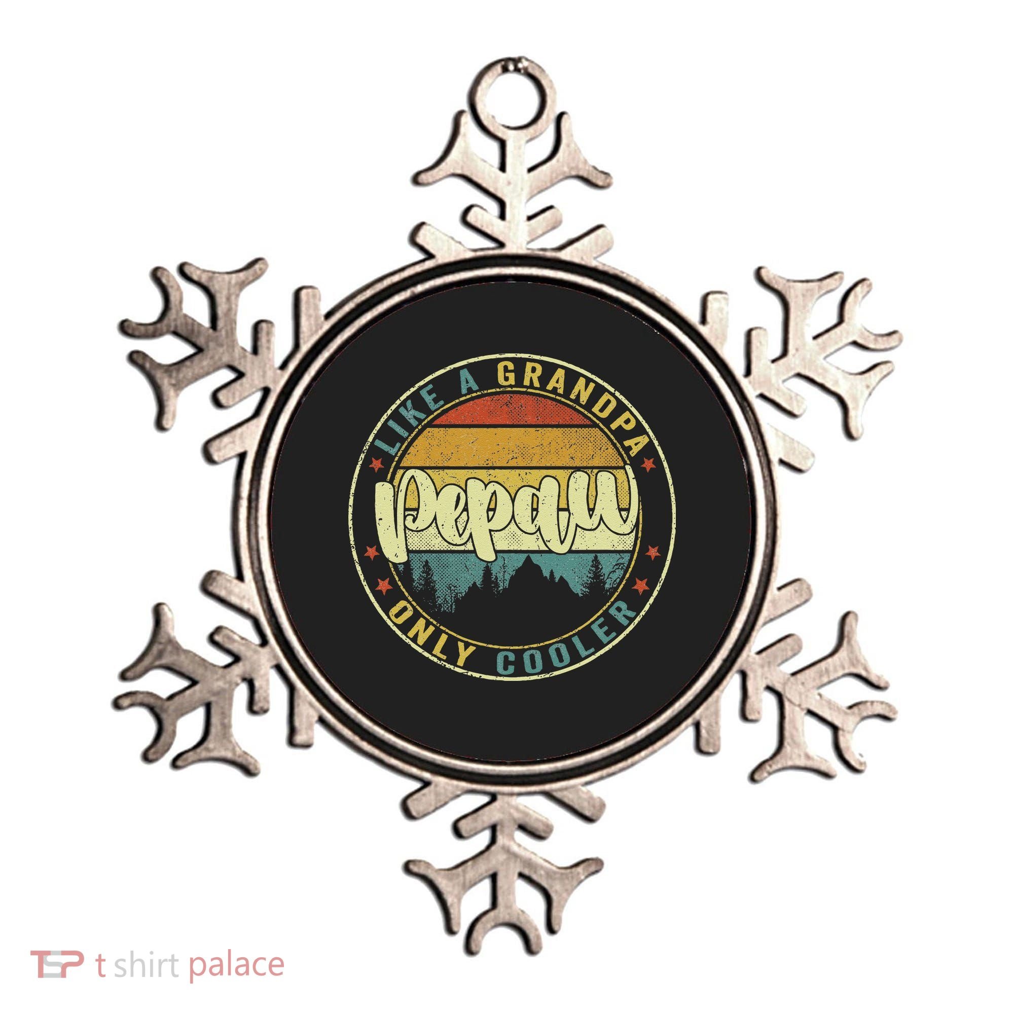 Pepaw Like A Grandpa Only Cooler Funny Dad Pepaw Fathers Day Ornament
