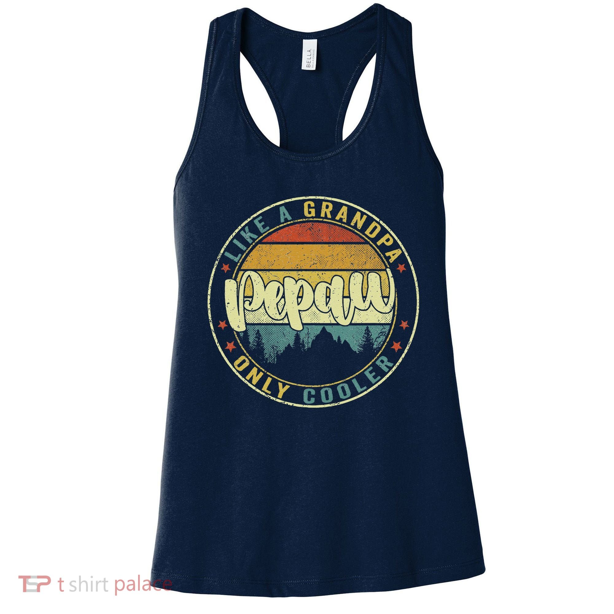 Pepaw Like A Grandpa Only Cooler Funny Dad Pepaw Fathers Day Women's Tank Top