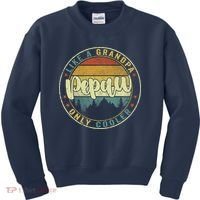 Pepaw Like A Grandpa Only Cooler Funny Dad Pepaw Fathers Day Kids Sweatshirt thumb 0