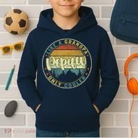 Pepaw Like A Grandpa Only Cooler Funny Dad Pepaw Fathers Day Kids Hoodie thumb 2
