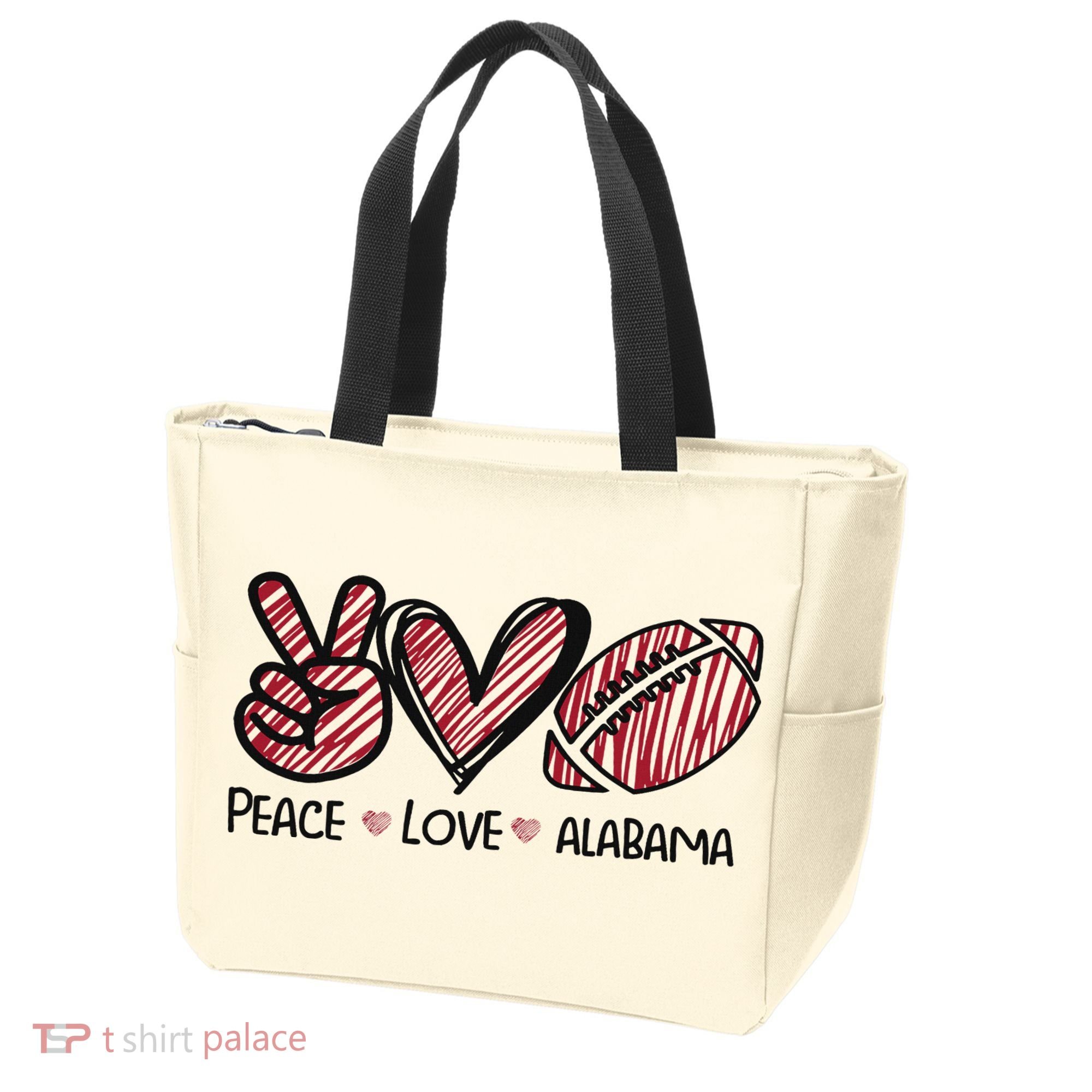 Peace Love Alabama Tote Bag