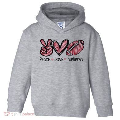 Peace Love Alabama Toddler Hoodie