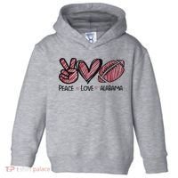 Peace Love Alabama Toddler Hoodie thumb 0