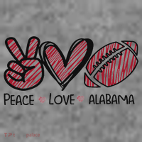 Peace Love Alabama Toddler Hoodie thumb 2