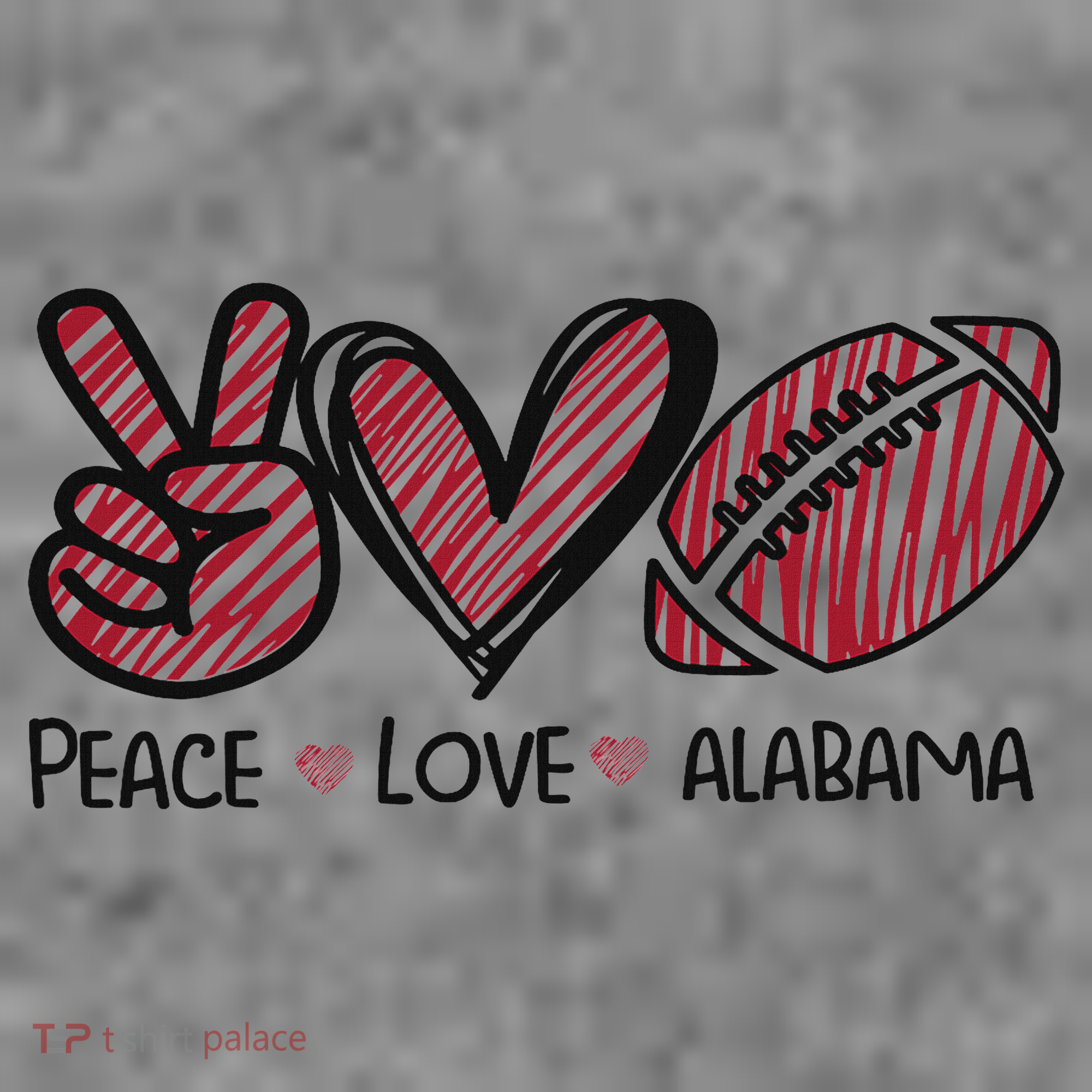 Peace Love Alabama Toddler Hoodie