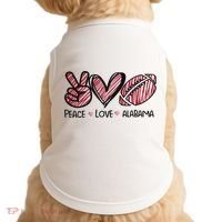 Peace Love Alabama Doggie Tank thumb 0