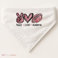 Peace Love Alabama USA-Made Doggie Bandana thumb 0