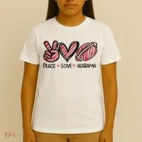 Peace Love Alabama T-Shirt thumb 4