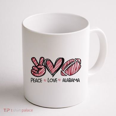 Peace Love Alabama Coffee Mug back
