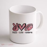 Peace Love Alabama Coffee Mug thumb 1