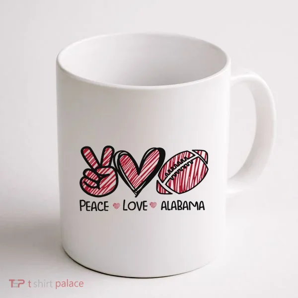 Peace Love Alabama Coffee Mug