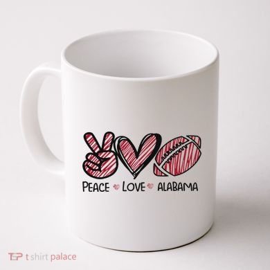 Peace Love Alabama Coffee Mug
