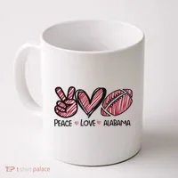 Peace Love Alabama Coffee Mug thumb 0