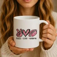 Peace Love Alabama Coffee Mug thumb 3