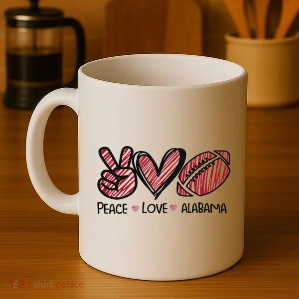 Peace Love Alabama Coffee Mug