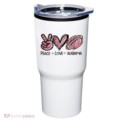 Peace Love Alabama Tumbler