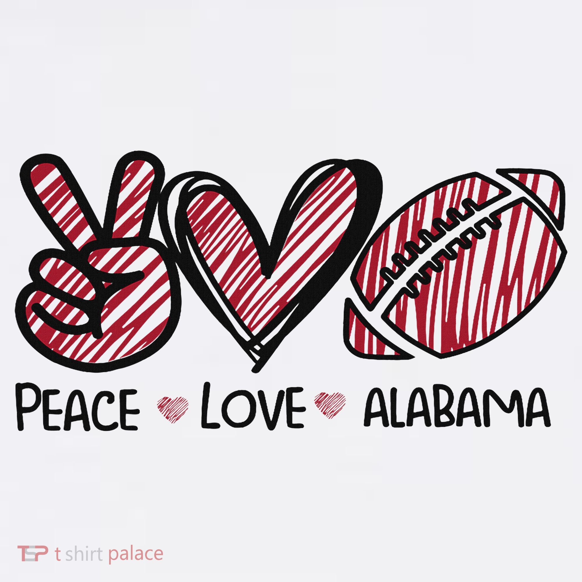 Peace Love Alabama Mousepad