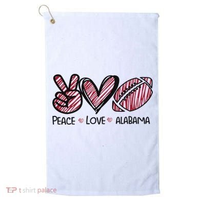 Peace Love Alabama Golf Towel