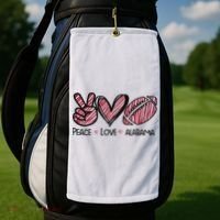 Peace Love Alabama Golf Towel thumb 2