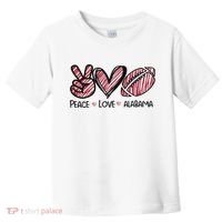Peace Love Alabama Toddler T-Shirt thumb 0