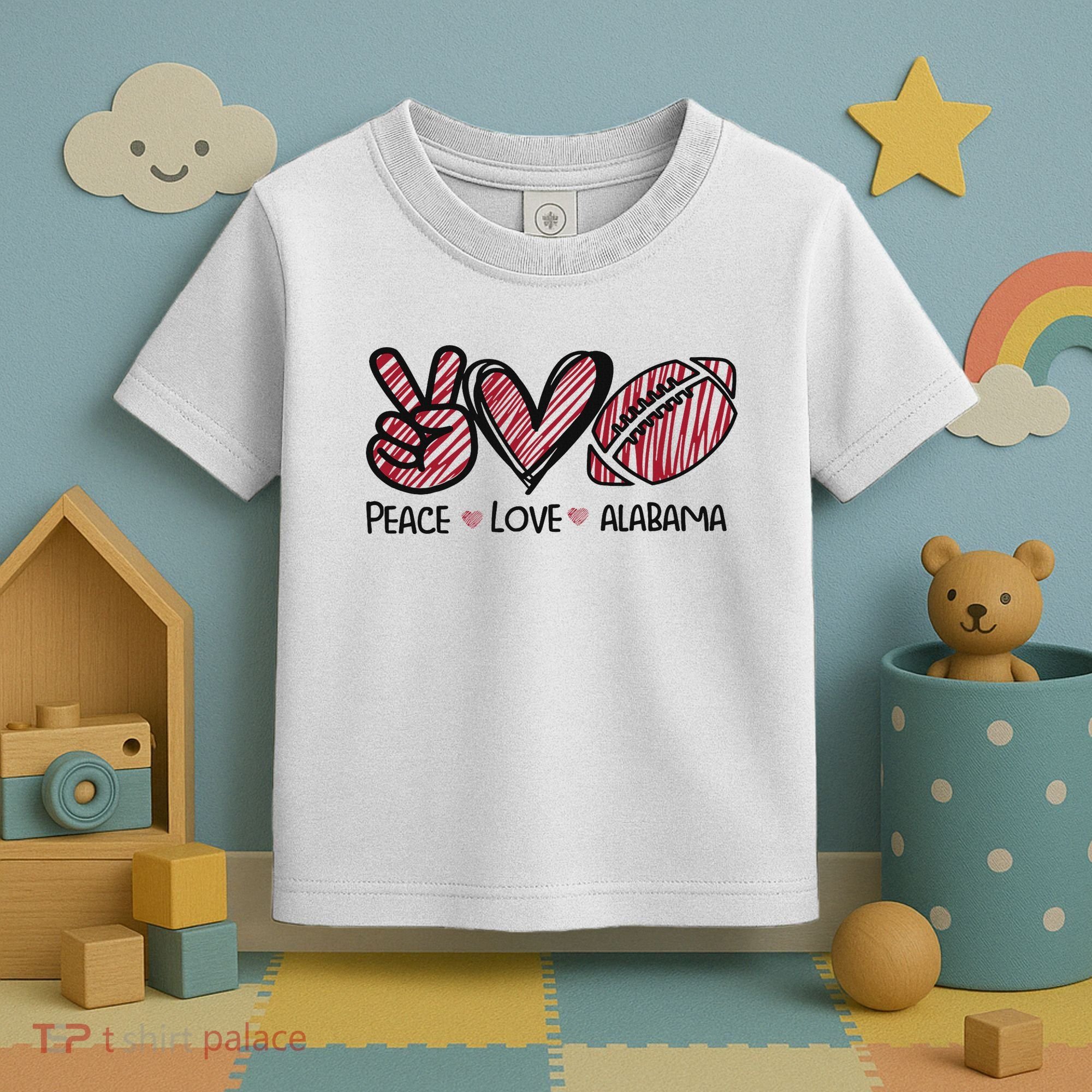 Peace Love Alabama Toddler T-Shirt