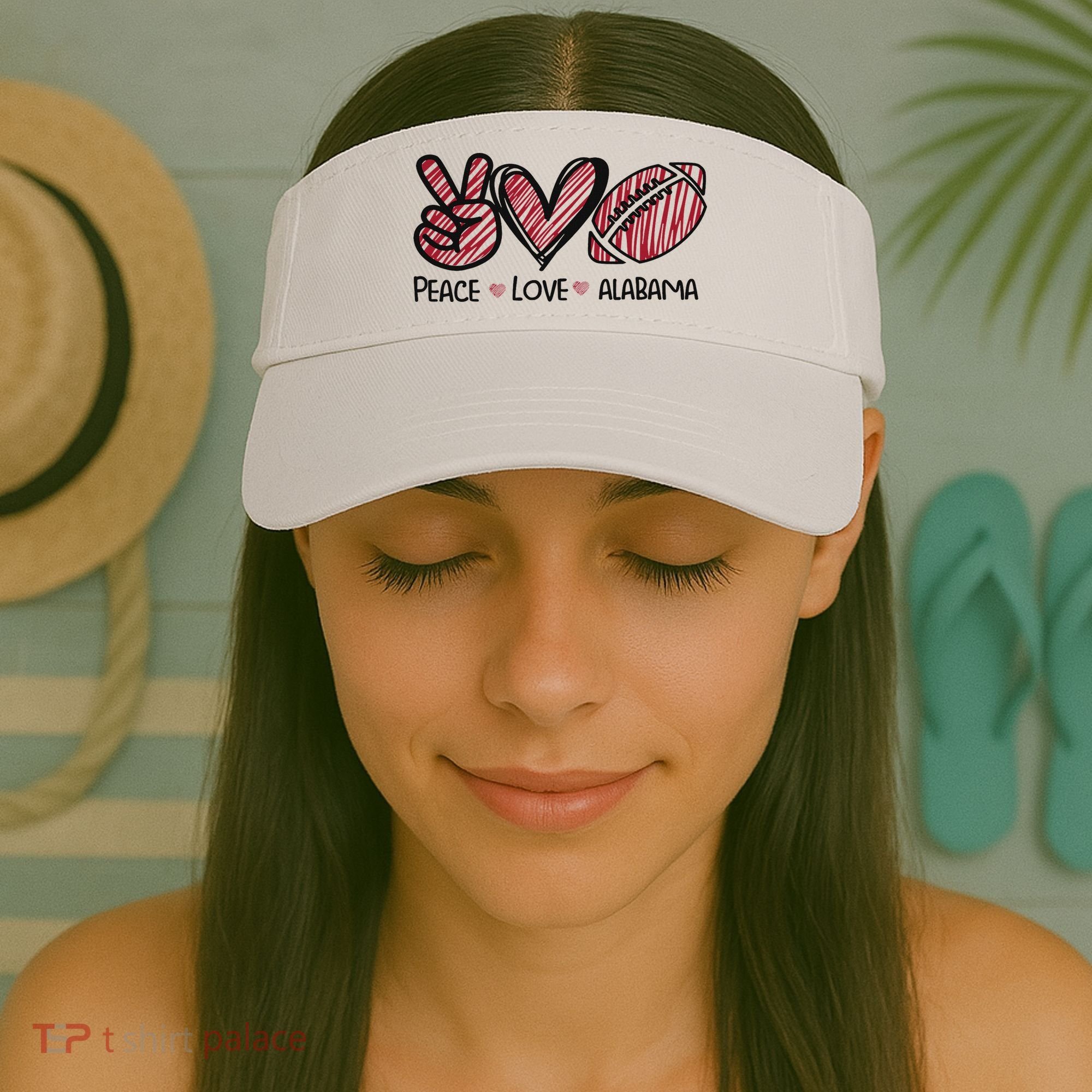Peace Love Alabama Visor