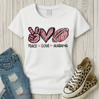 Peace Love Alabama Women's T-Shirt thumb 3