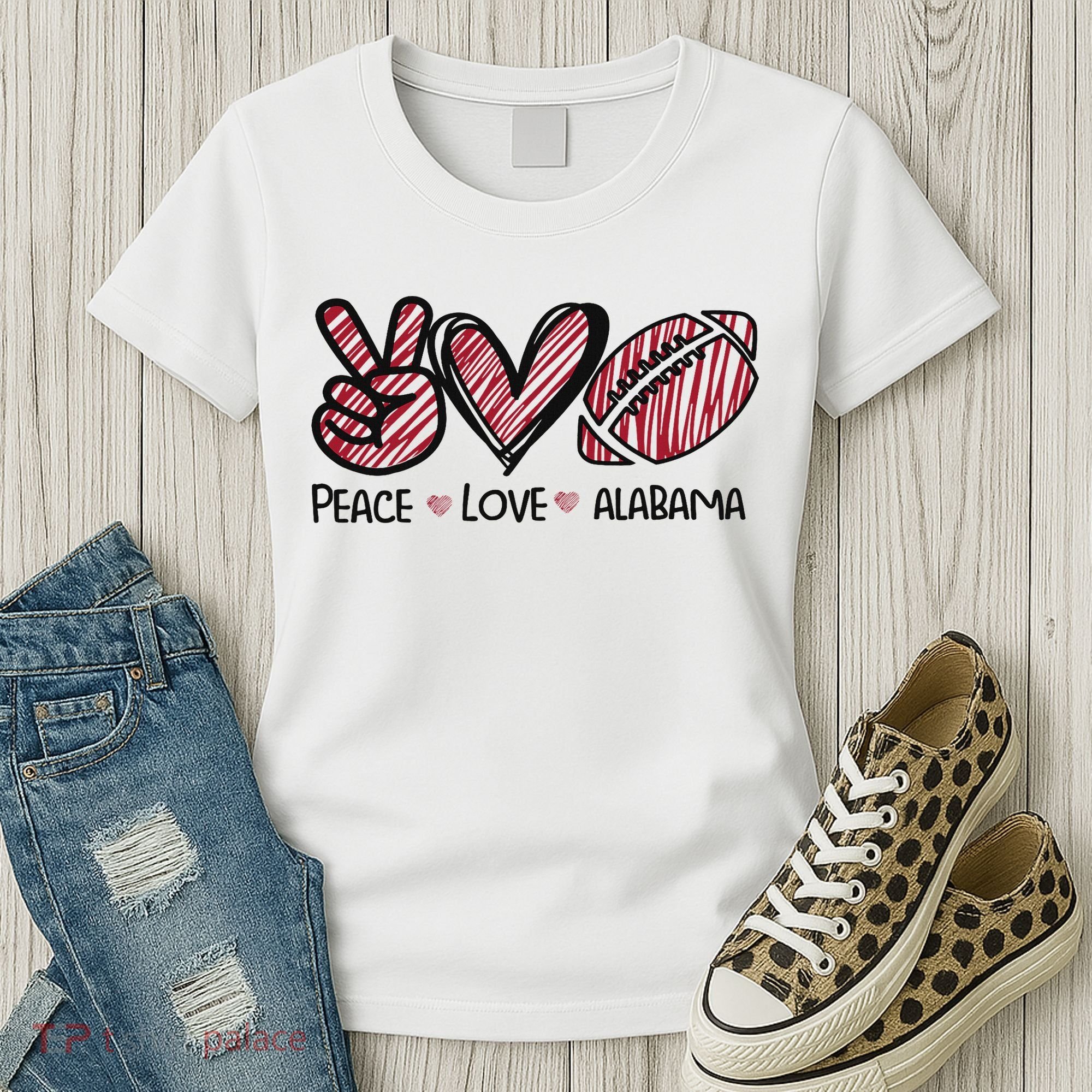 Peace Love Alabama Women's T-Shirt