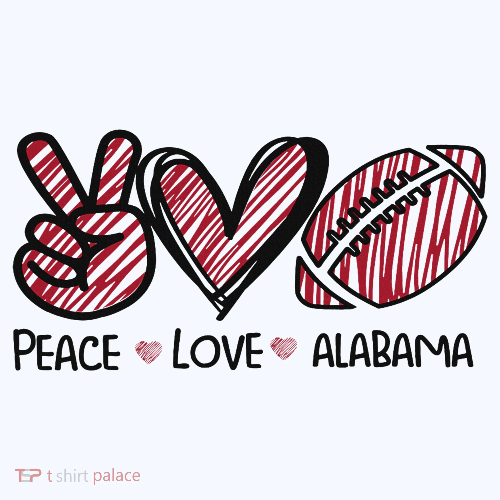 Peace Love Alabama Kids Sweatshirt