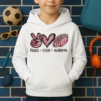 Peace Love Alabama Kids Hoodie thumb 2