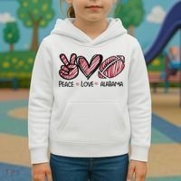 Peace Love Alabama Kids Hoodie thumb 3
