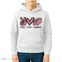 Peace Love Alabama Kids Hoodie thumb 4