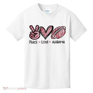 Peace Love Alabama Kids T-Shirt