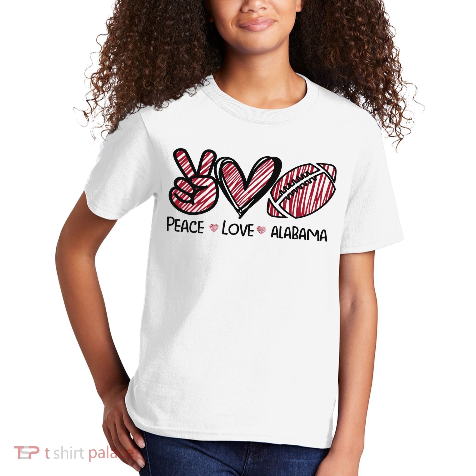 Peace Love Alabama Kids T-Shirt