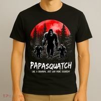Papasquatch Like A Grandpa Just Way More Squatchy Funny Papa T-Shirt thumb 3