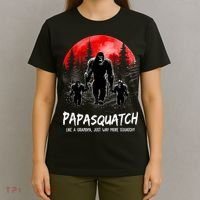 Papasquatch Like A Grandpa Just Way More Squatchy Funny Papa T-Shirt thumb 4