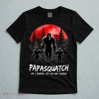 Papasquatch Like A Grandpa Just Way More Squatchy Funny Papa T-Shirt thumb 5
