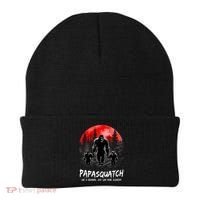 Papasquatch Like A Grandpa Just Way More Squatchy Funny Papa Beanie thumb 0