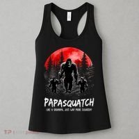 Papasquatch Like A Grandpa Just Way More Squatchy Funny Papa Women's Tank Top thumb 3