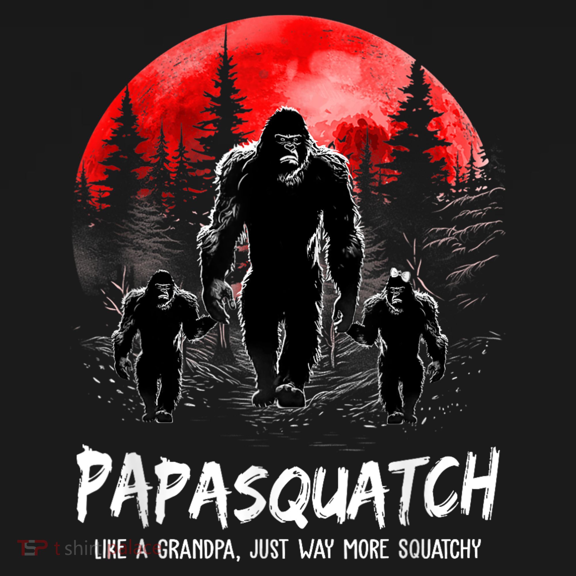 Papasquatch Like A Grandpa Just Way More Squatchy Funny Papa Women's Tank Top