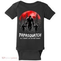Papasquatch Like A Grandpa Just Way More Squatchy Funny Papa Baby Bodysuit thumb 0