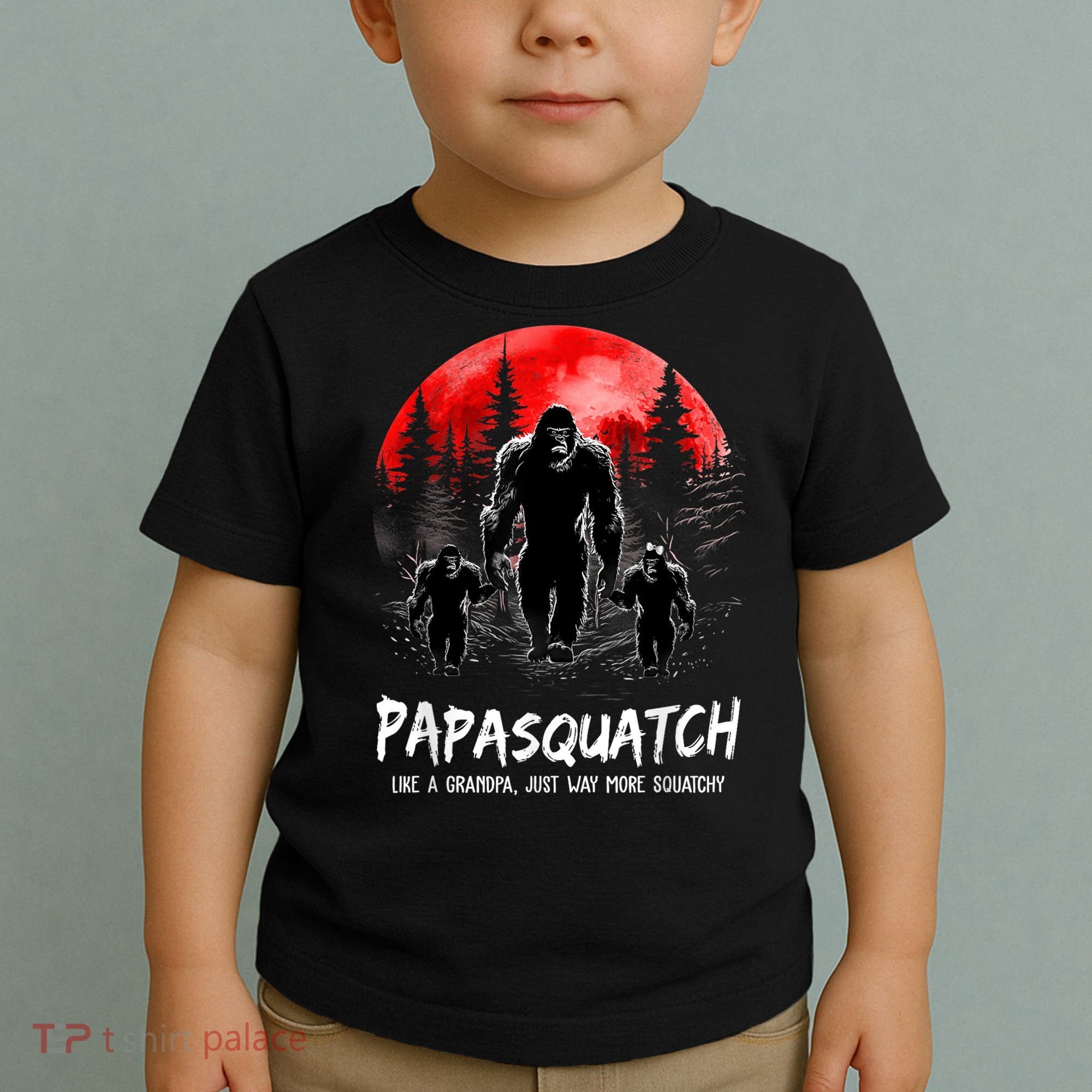Papasquatch Like A Grandpa Just Way More Squatchy Funny Papa Toddler T-Shirt