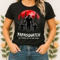 Papasquatch Like A Grandpa Just Way More Squatchy Funny Papa Women's T-Shirt thumb 2