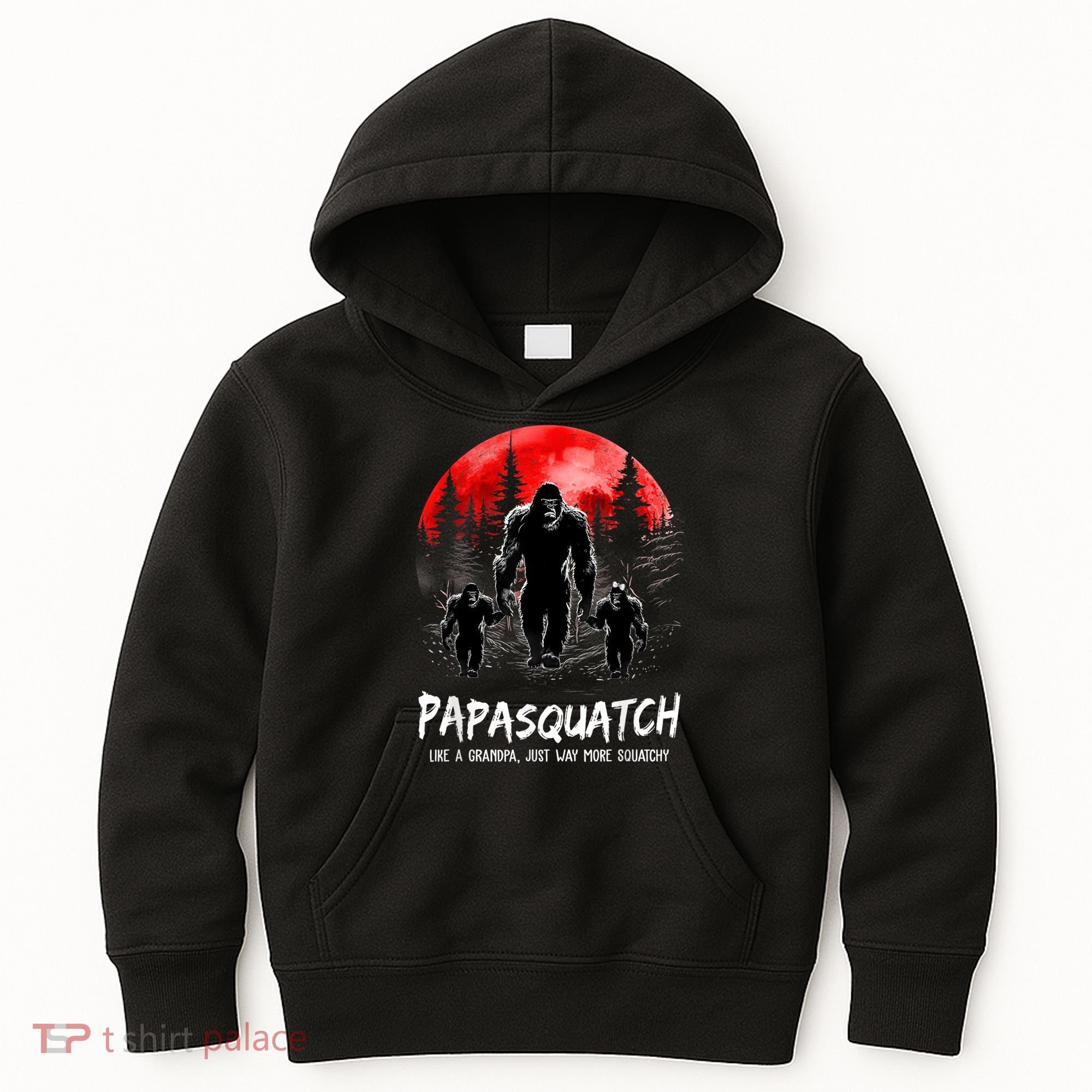 Papasquatch Like A Grandpa Just Way More Squatchy Funny Papa Kids Hoodie